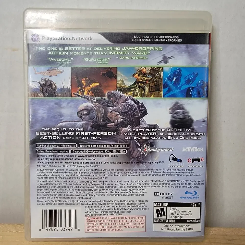 PLAYSTATION 3 Call Of Duty: Modern Warfare 2 w/ Booklet